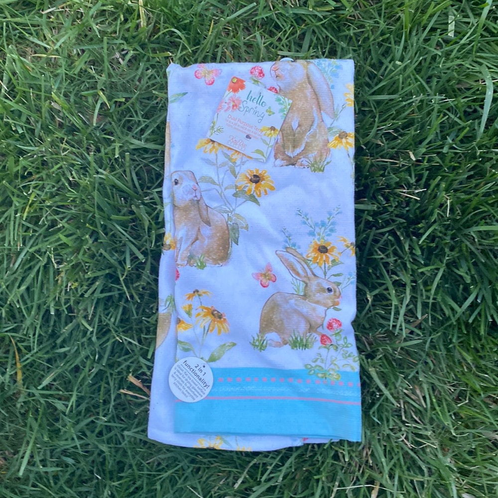 Hello Spring Bunny Towel